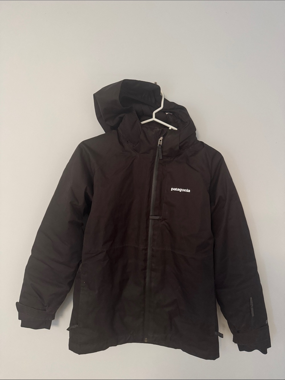 Patagonia Black Kids Hooded Winter Ski Jacket